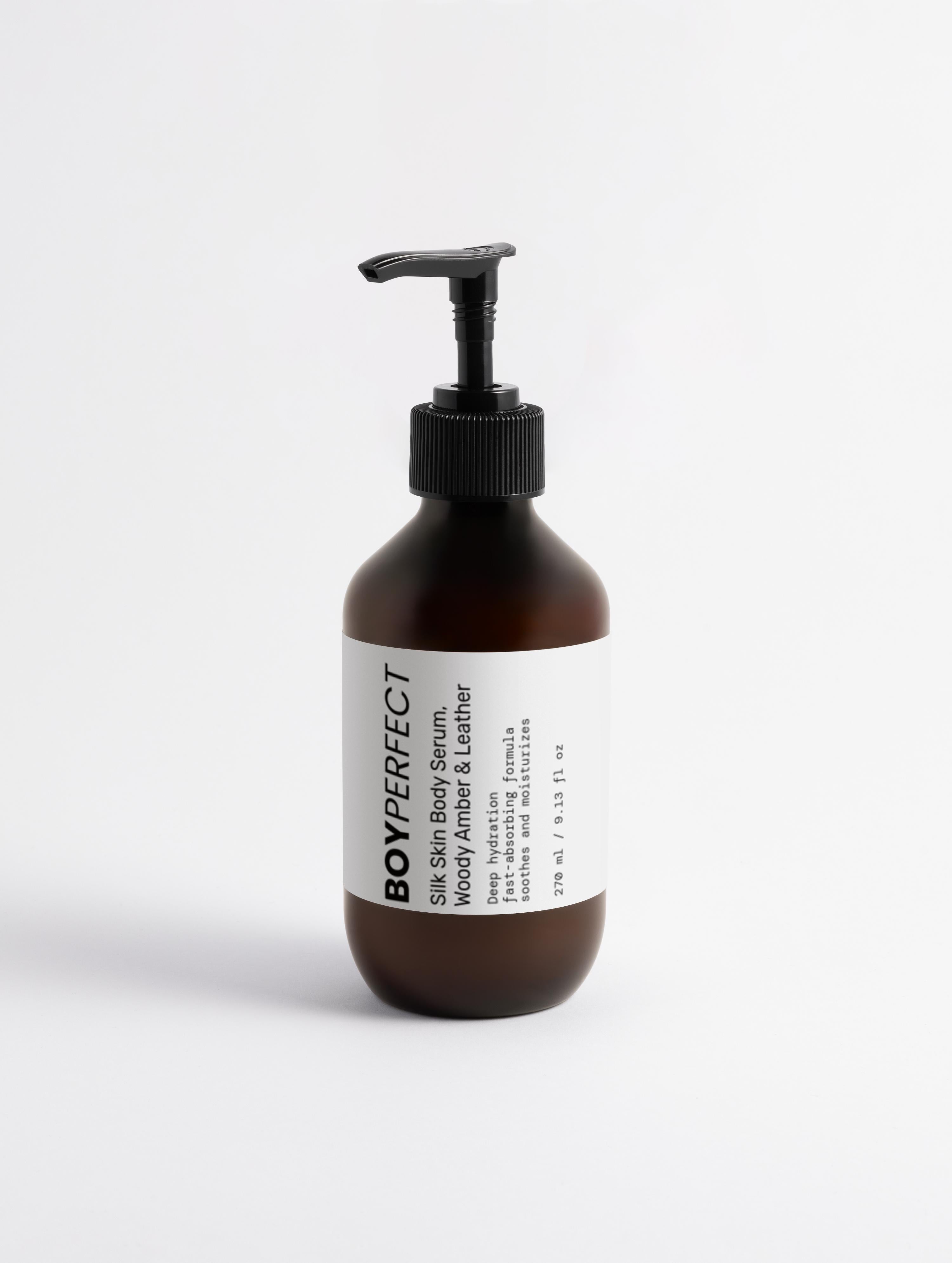 Silk Skin Body Serum, Woody Amber & Leather